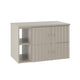 Meuble sous-vasque 80cm 2 niches plan de toilette Izae Cachemire
