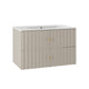 Meuble simple vasque encastrée 80cm Izae Cachemire