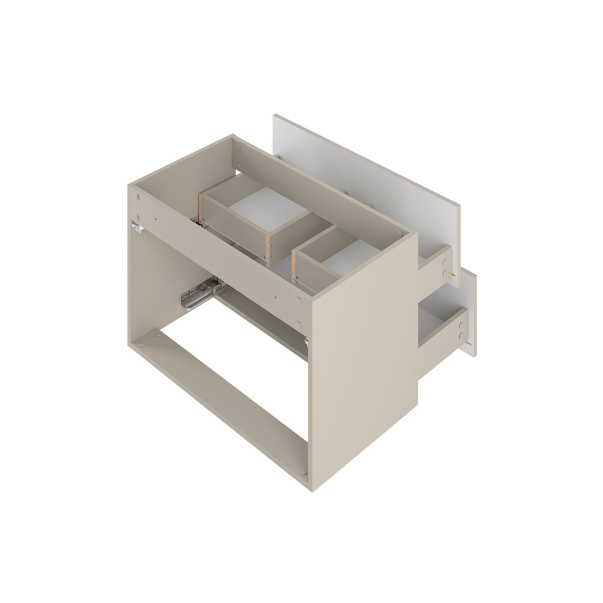 Meuble simple vasque encastrée 80cm Izae Cachemire - vue 4