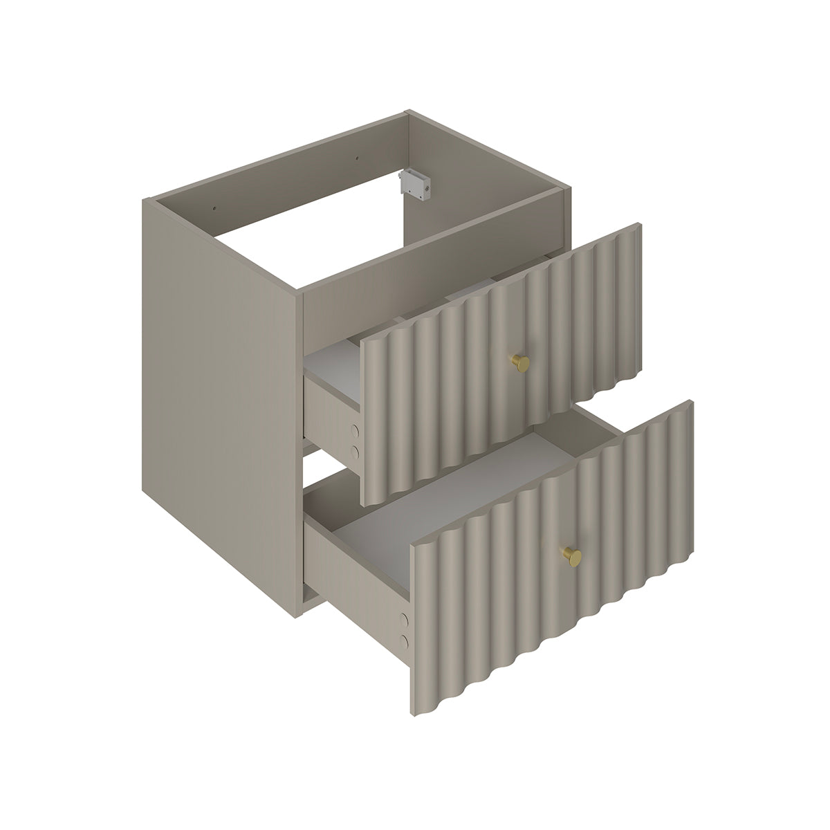 Ensemble meuble simple vasque 80cm 2 niches et colonne Izae Cachemire - vue 4