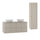 Ensemble meuble double vasque 120cm et colonne Izae Cachemire