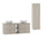 Ensemble meuble double vasque 140cm 2 niches et colonne Izae Cachemire