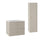 Ensemble meuble simple vasque encastrée 60cm et colonne Izae Cachemire