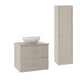 Ensemble meuble simple vasque 60cm et colonne Izae Cachemire