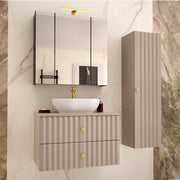 Ensemble meuble simple vasque 80cm et colonne Izae Cachemire