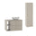 Ensemble meuble simple vasque 80cm 2 niches et colonne Izae Cachemire