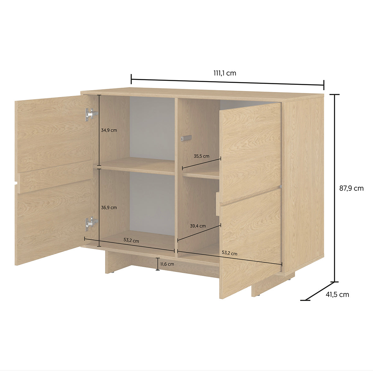 Buffet 2 portes Tadao Bois - vue 10