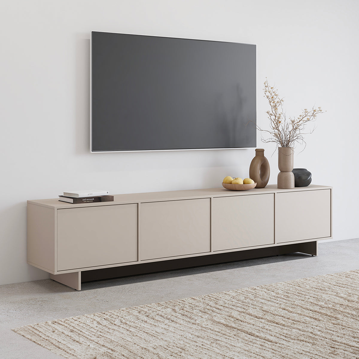 Meuble TV 4 portes 221 cm Tadao Cachemire - vue 3