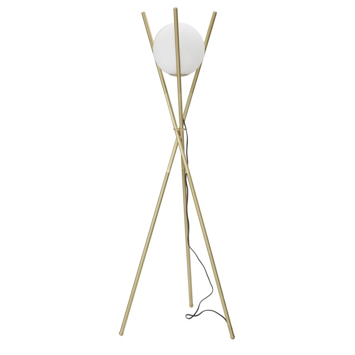 Lampadaire 1 globe en verre 155 cm Azélie Doré - vue 2