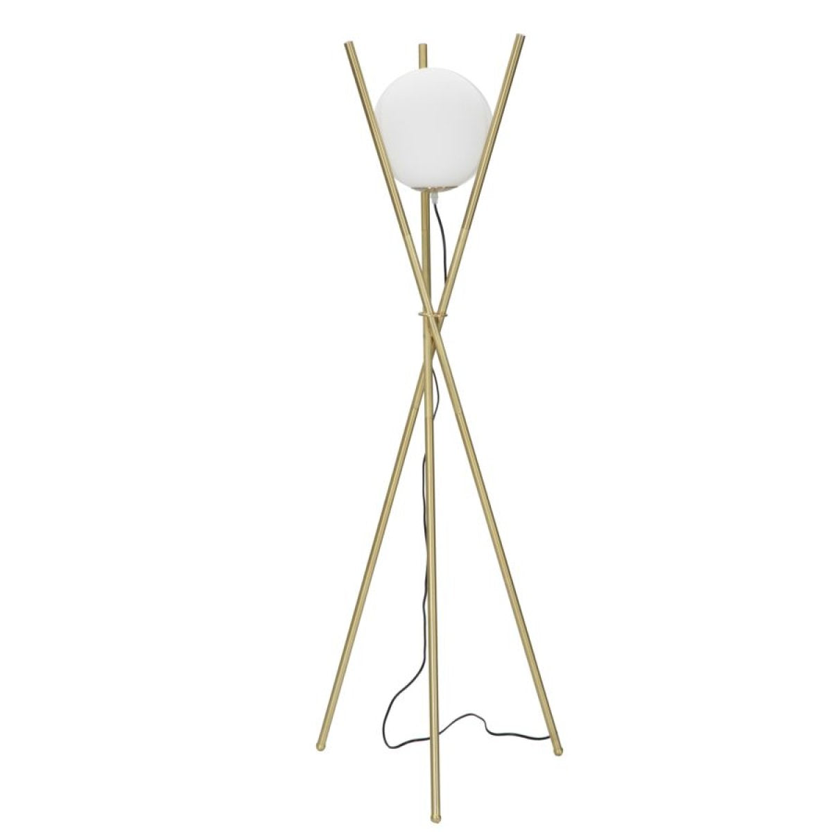 Lampadaire 1 globe en verre 155 cm Azélie Doré - vue 3