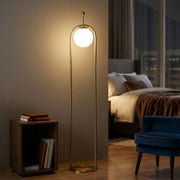 Lampadaire 1 globe en verre 168 cm Azélie Doré