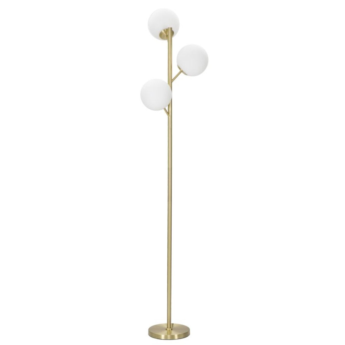 Lampadaire 3 globes en verre 190 cm Azélie Doré - vue 2