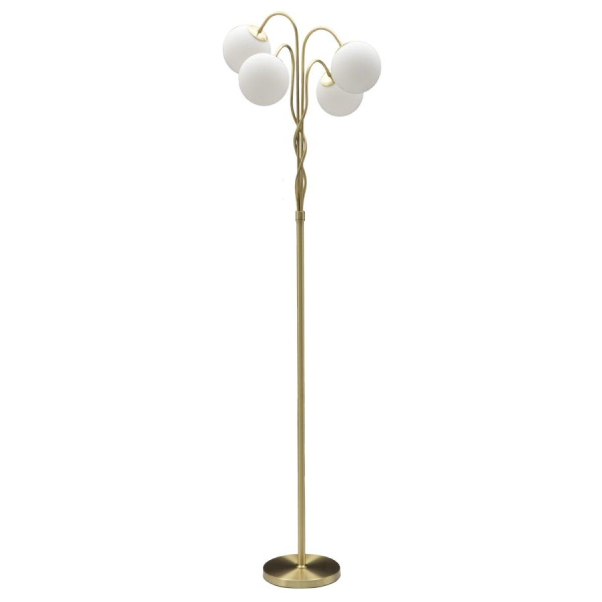 Lampadaire 4 globes en verre 176 cm Azélie Doré - vue 2