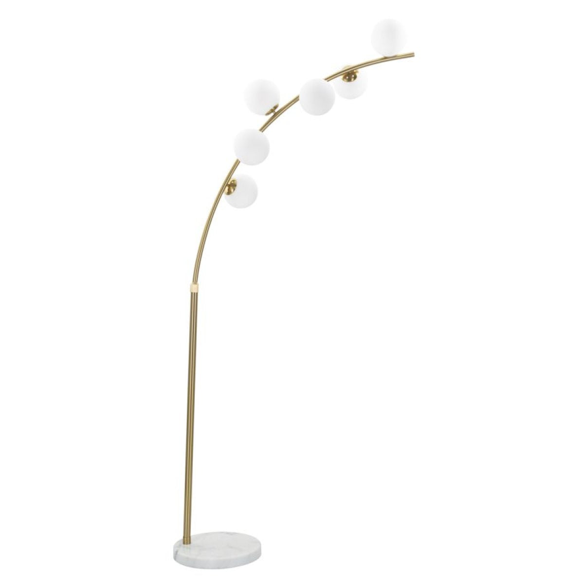 Lampadaire 6 globes en verre 220 cm Azélie Doré - vue 2