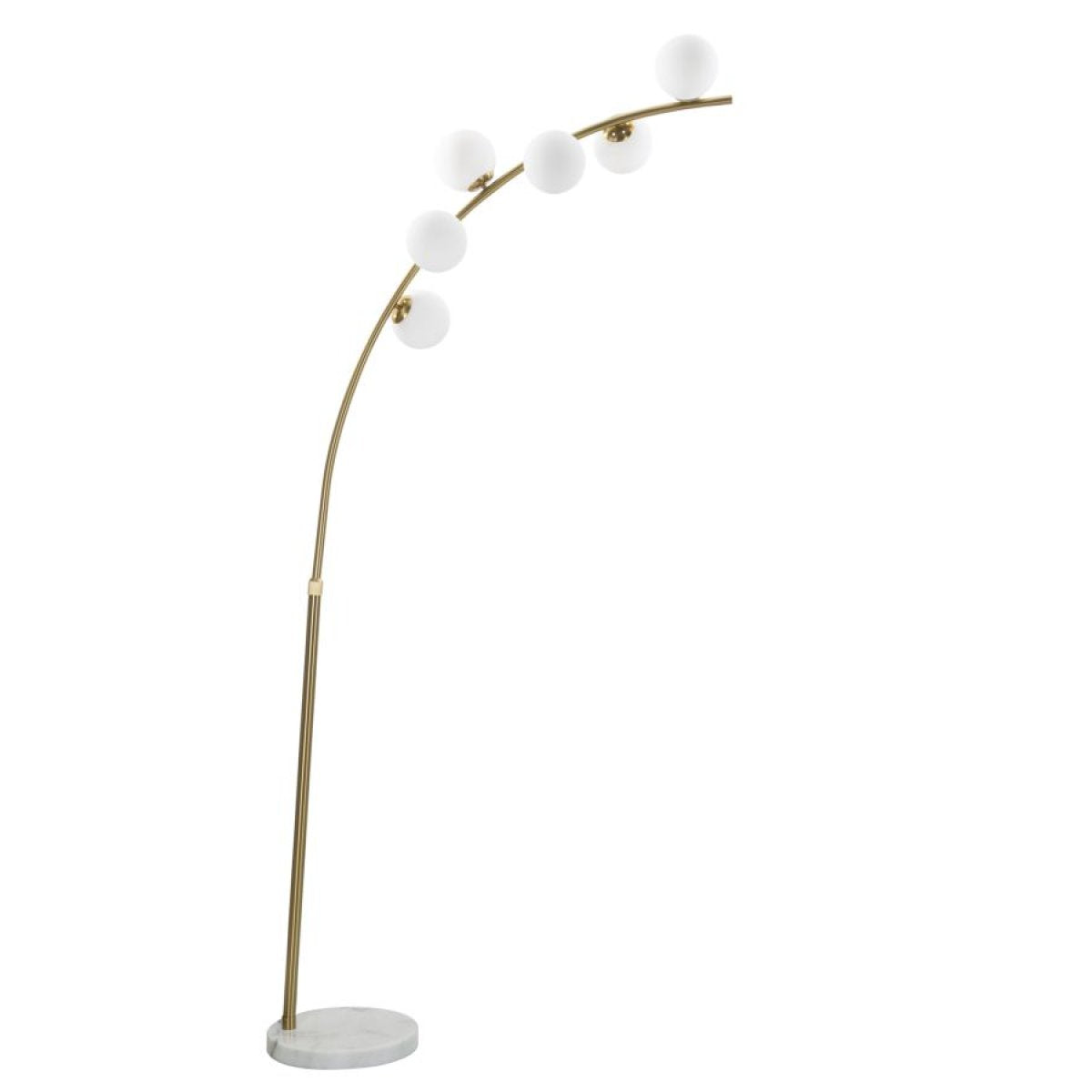 Lampadaire 6 globes en verre 220 cm Azélie Doré - vue 6