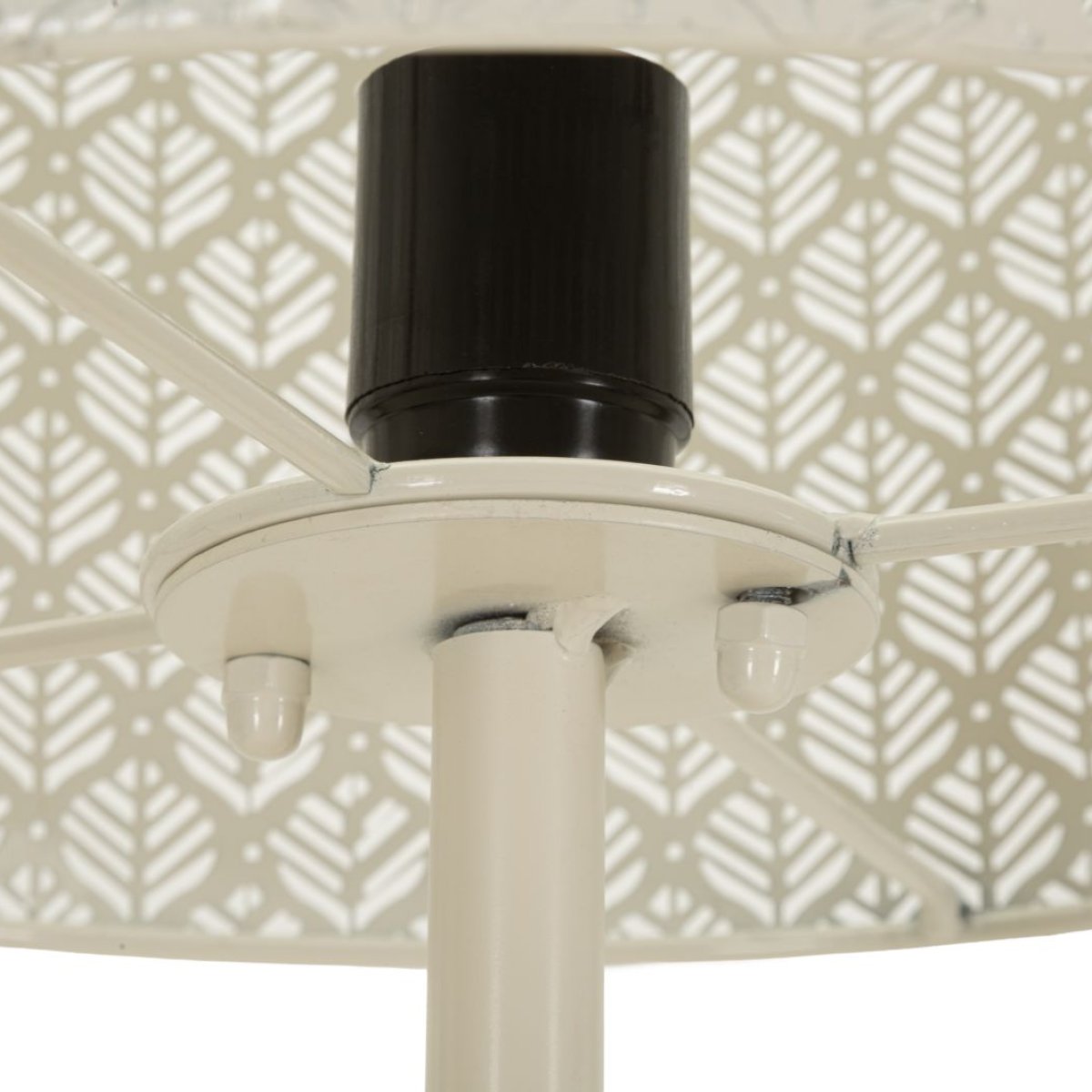 Lampadaire abat-jour en métal 160 cm Noléa Crème - vue 5