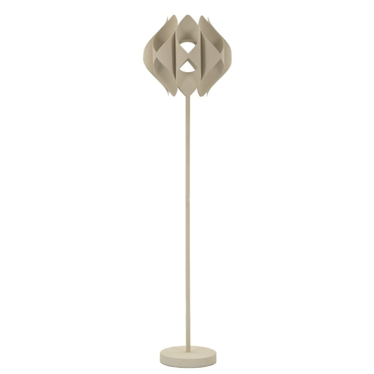 Lampadaire abat-jour organique en métal 155 cm Galia Crème - vue 2