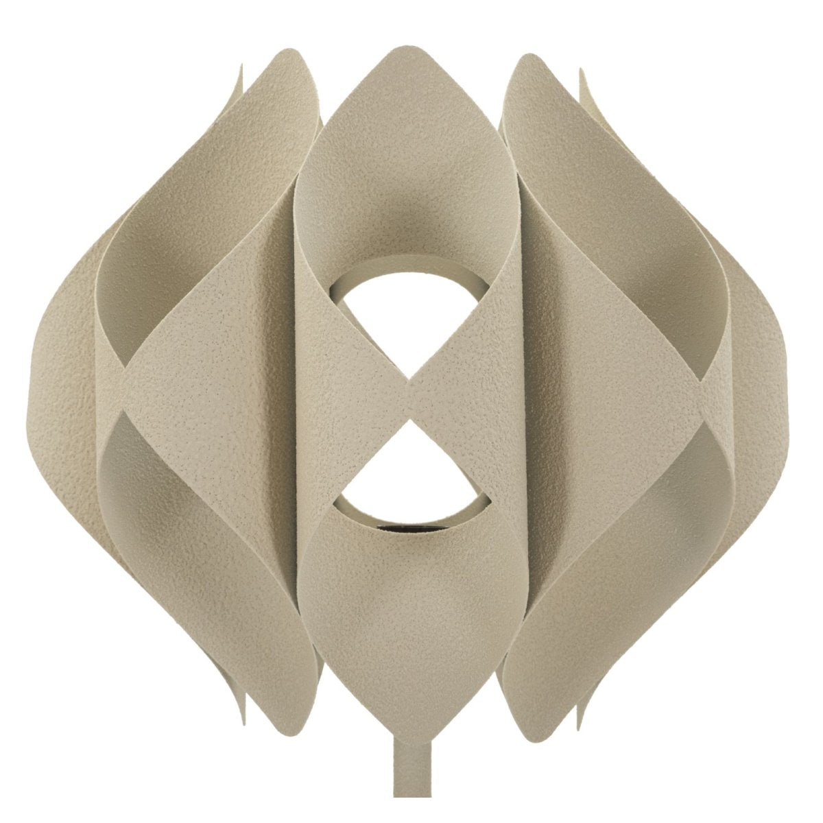 Lampadaire abat-jour organique en métal 155 cm Galia Crème - vue 4