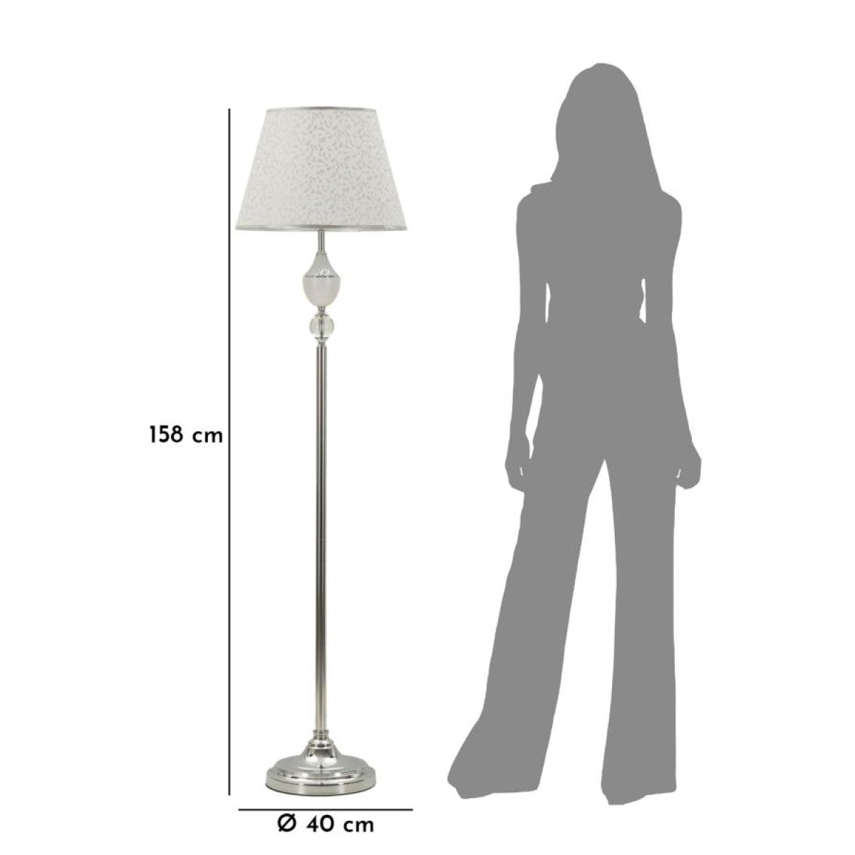 Lampadaire avec abat-jour 158 cm Imaé Argenté - vue 7