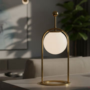 Lampe à poser 1 globe en verre 50 cm Azélie Doré