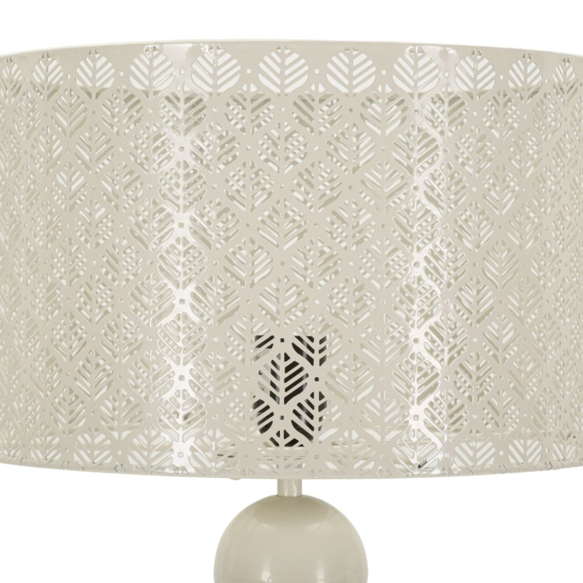 Lampe à poser abat-jour en métal 71 cm Noléa Crème - vue 3