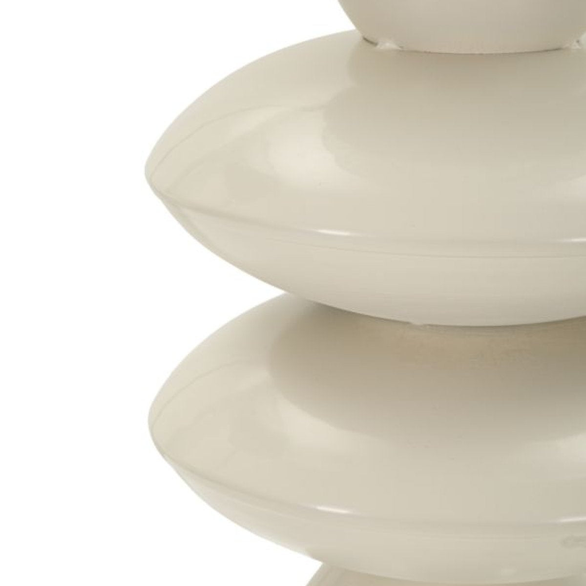 Lampe à poser abat-jour en métal 71 cm Noléa Crème - vue 4