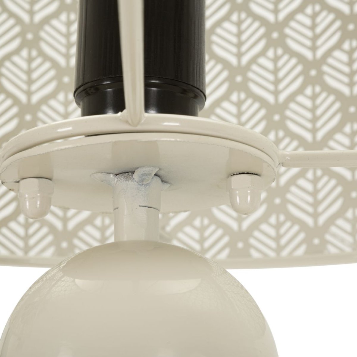 Lampe à poser abat-jour en métal 71 cm Noléa Crème - vue 5