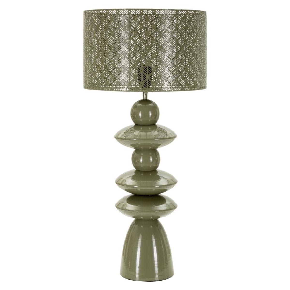 Lampe à poser abat-jour en métal 71 cm Noléa Vert - vue 2