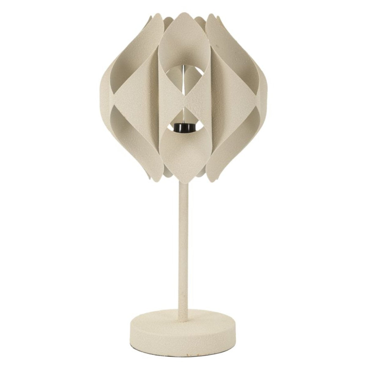 Lampe à poser abat-jour organique en métal 57 cm Galia Crème - vue 2