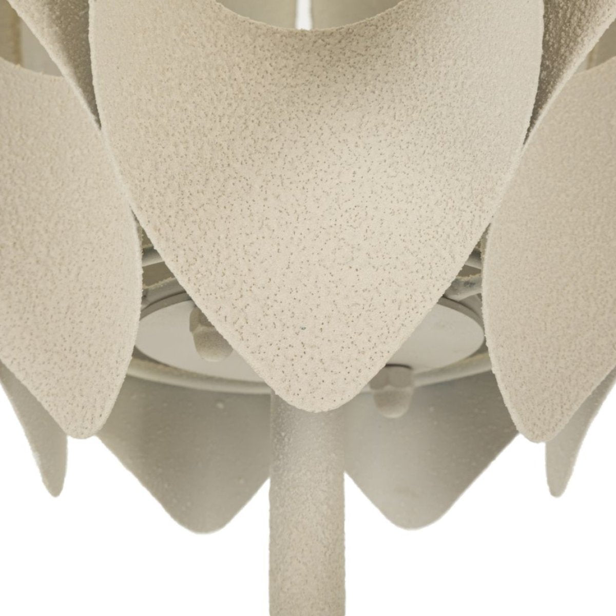 Lampe à poser abat-jour organique en métal 57 cm Galia Crème - vue 3