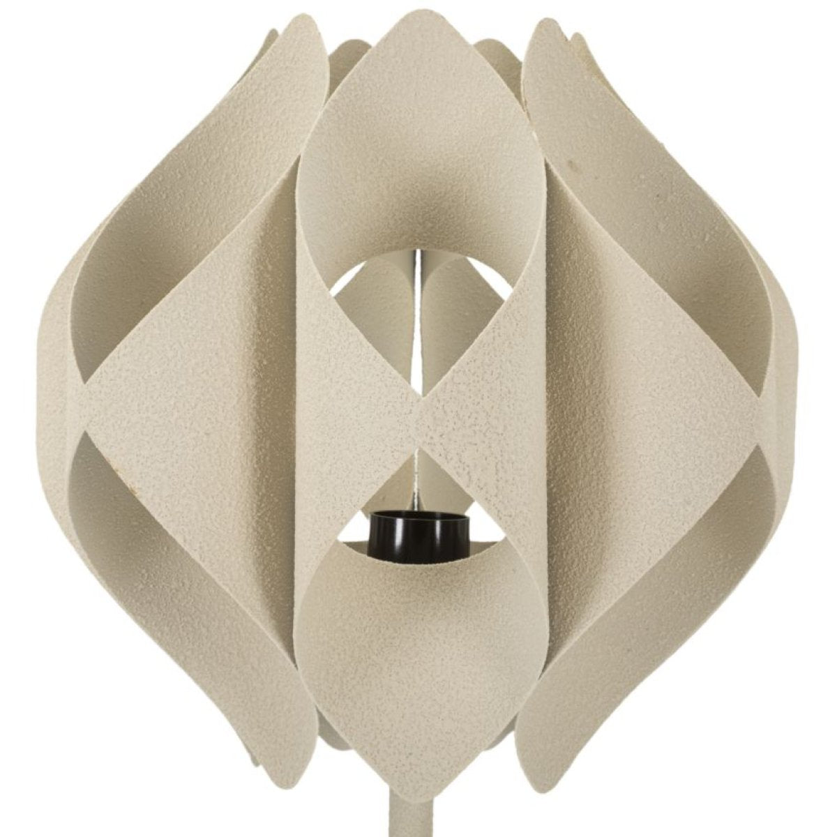 Lampe à poser abat-jour organique en métal 57 cm Galia Crème - vue 4