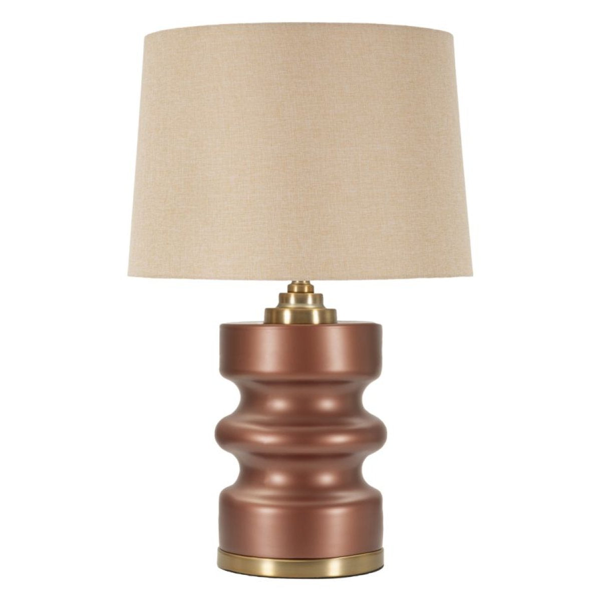 Lampe à poser avec abat-jour 56 cm Aliya Marron - vue 2