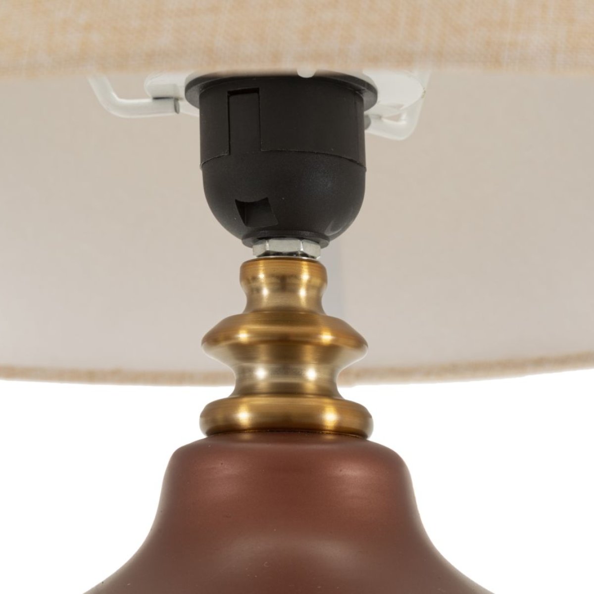 Lampe à poser avec abat-jour 65 cm Aliya Marron - vue 5