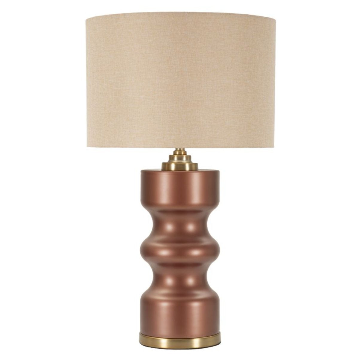 Lampe à poser avec abat-jour 69 cm Aliya Marron - vue 2