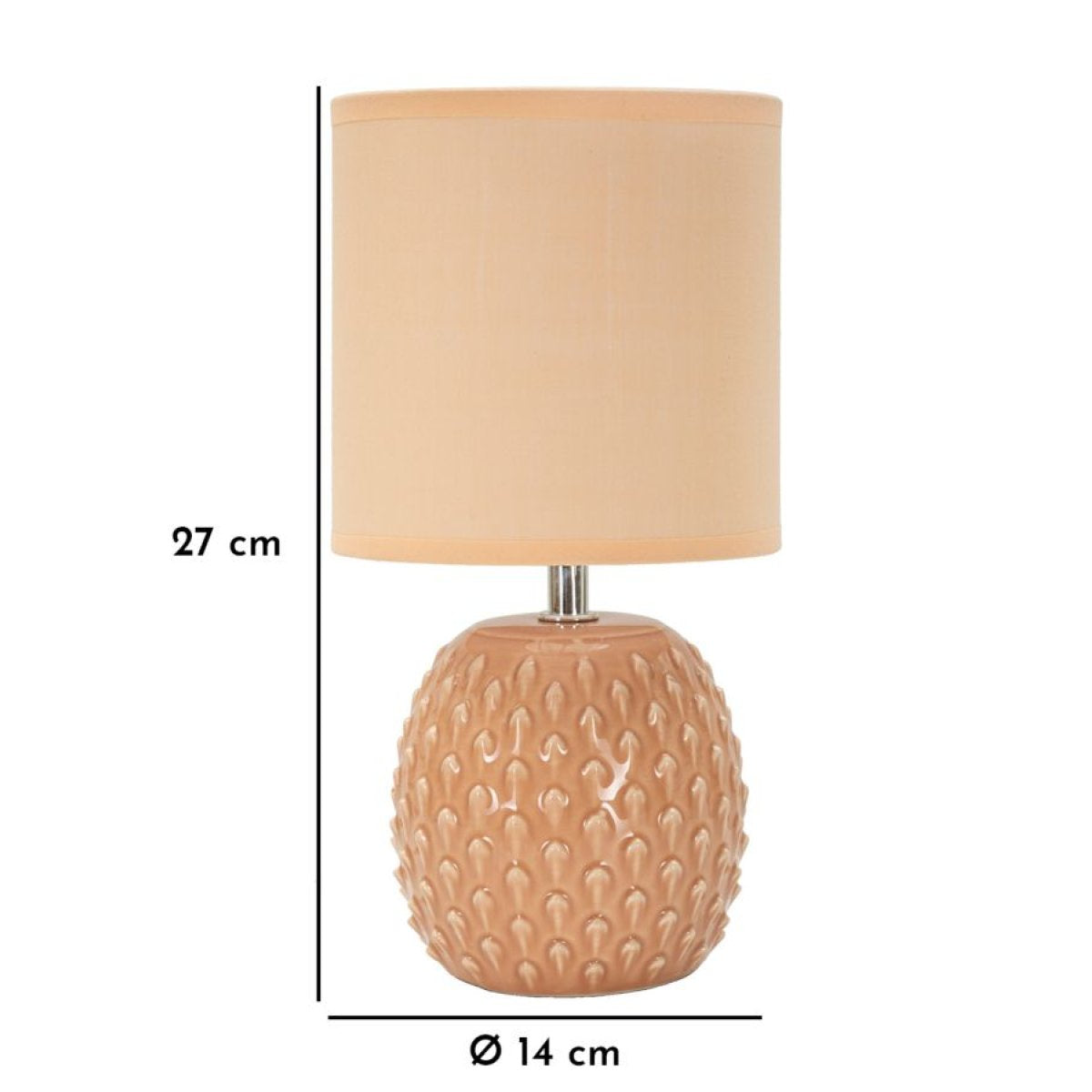 Lampe à poser céramique 27 cm Paulo Orange - vue 6