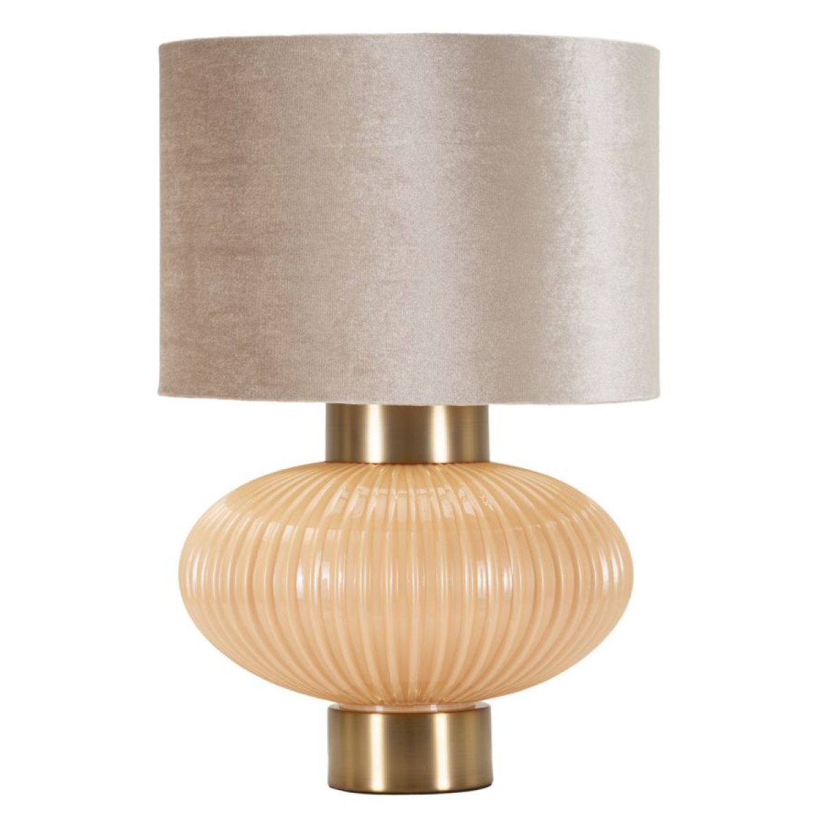 Lampe à poser en verre avec abat-jour 49 cm Lyssana Orange - vue 2