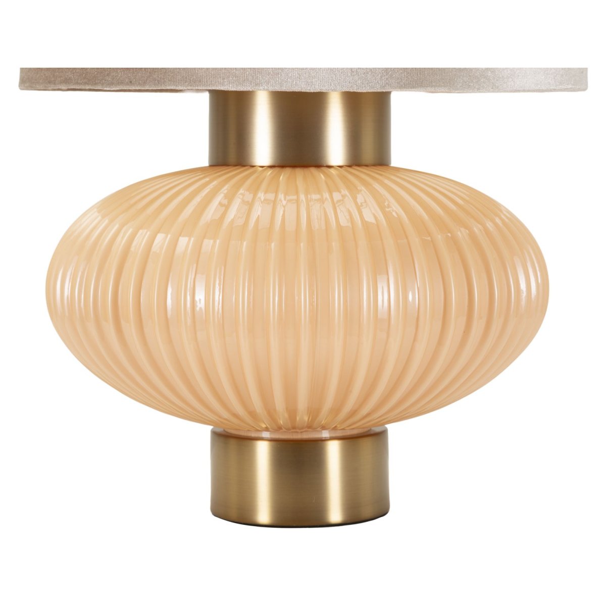 Lampe à poser en verre avec abat-jour 49 cm Lyssana Orange - vue 3