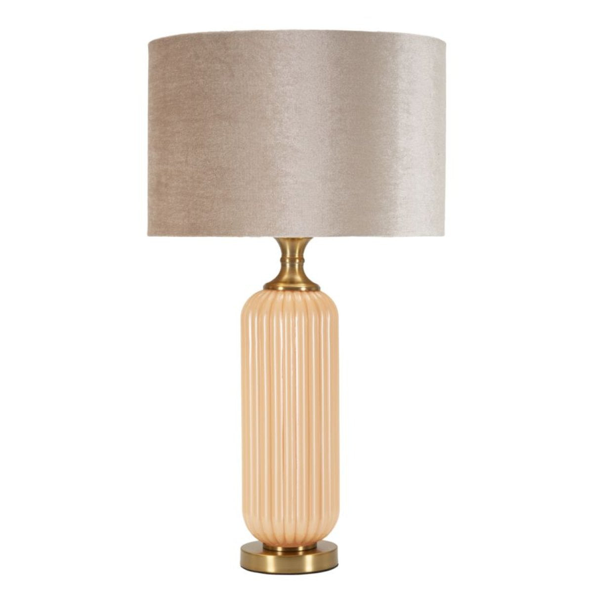 Lampe à poser en verre avec abat-jour 64 cm Lyssana Orange - vue 2
