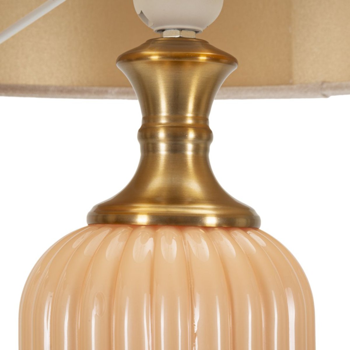 Lampe à poser en verre avec abat-jour 64 cm Lyssana Orange - vue 4