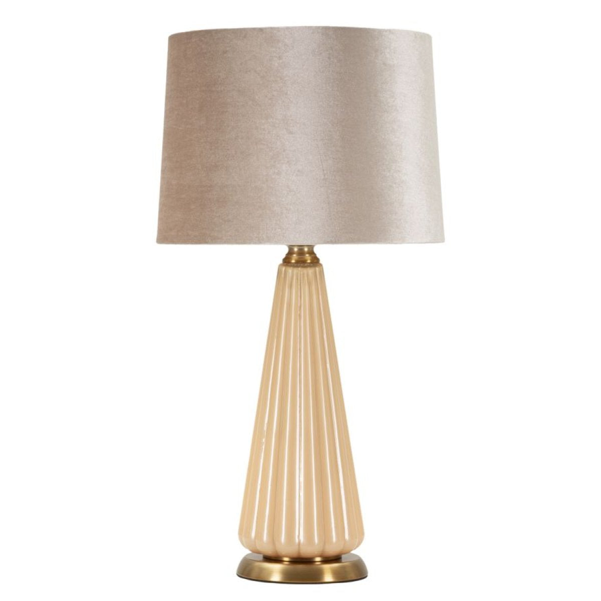 Lampe à poser en verre avec abat-jour 68 cm Lyssana Orange - vue 2