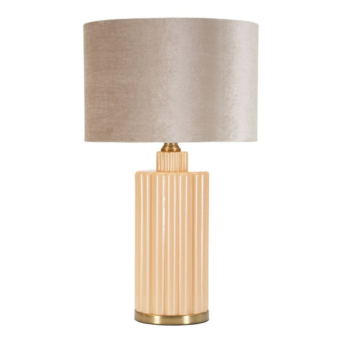 Lampe à poser en verre avec abat-jour 69 cm Lyssana Orange - vue 2