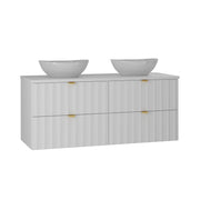 Meuble double vasque 120cm Lexa Blanc