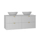 Meuble double vasque 120cm Lexa Blanc