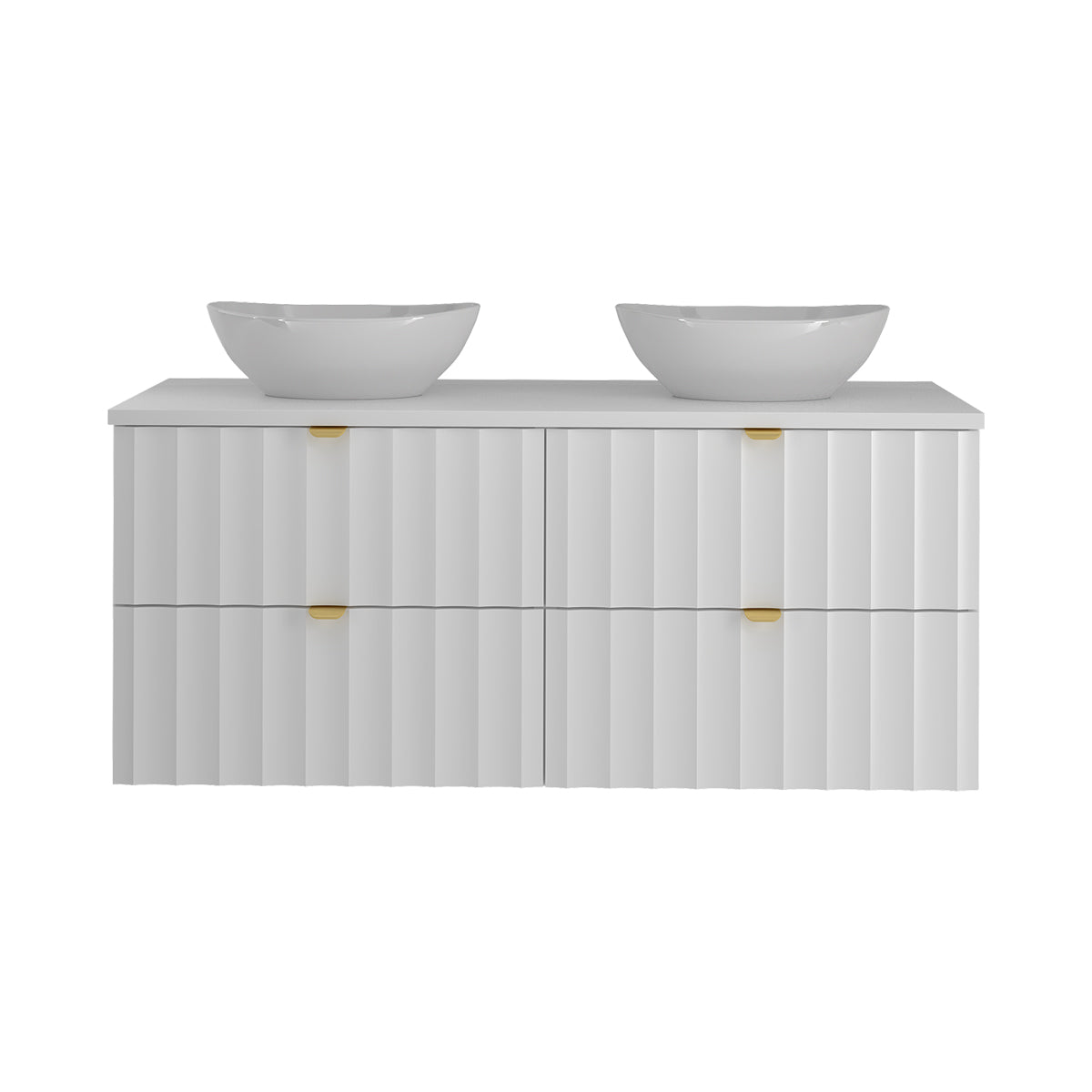 Meuble double vasque 120cm Lexa Blanc - vue 3