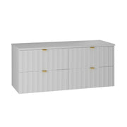 Meuble sous-vasque 120cm plan de toilette Lexa Blanc