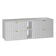 Meuble sous-vasque 140cm 2 niches plan de toilette Lexa Blanc