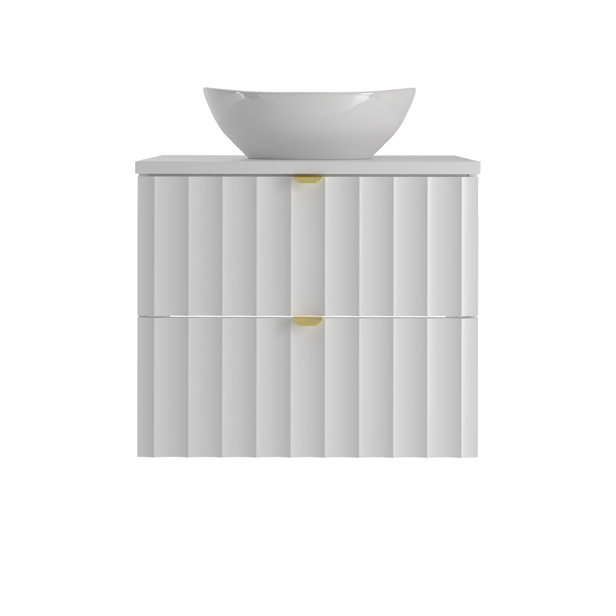Meuble simple vasque 60cm Lexa Blanc - vue 3