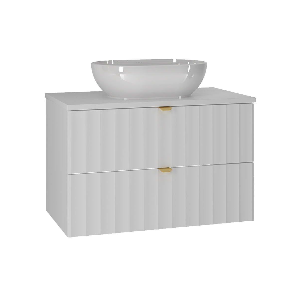 Meuble simple vasque 80cm Lexa Blanc