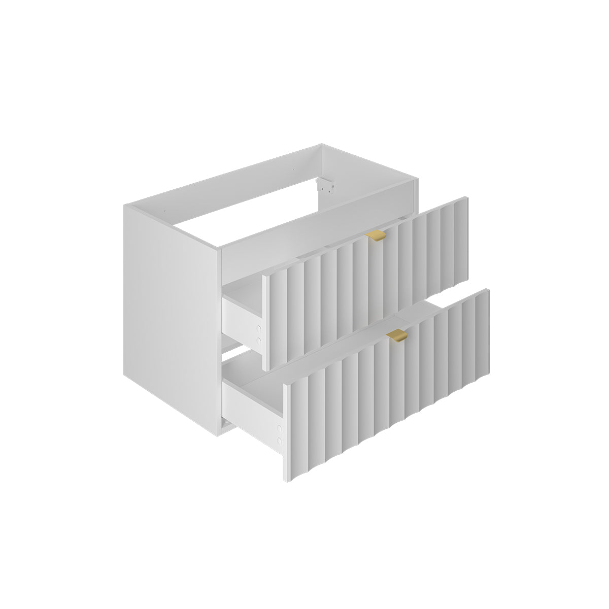 Meuble sous-vasque 80cm plan de toilette Lexa Blanc - vue 2