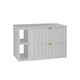 Meuble sous-vasque 80cm 2 niches plan de toilette Lexa Blanc